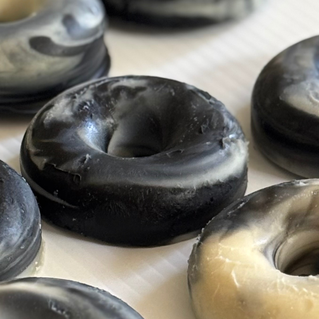 Goat's Milk and Activated Charcoal Donut Soap