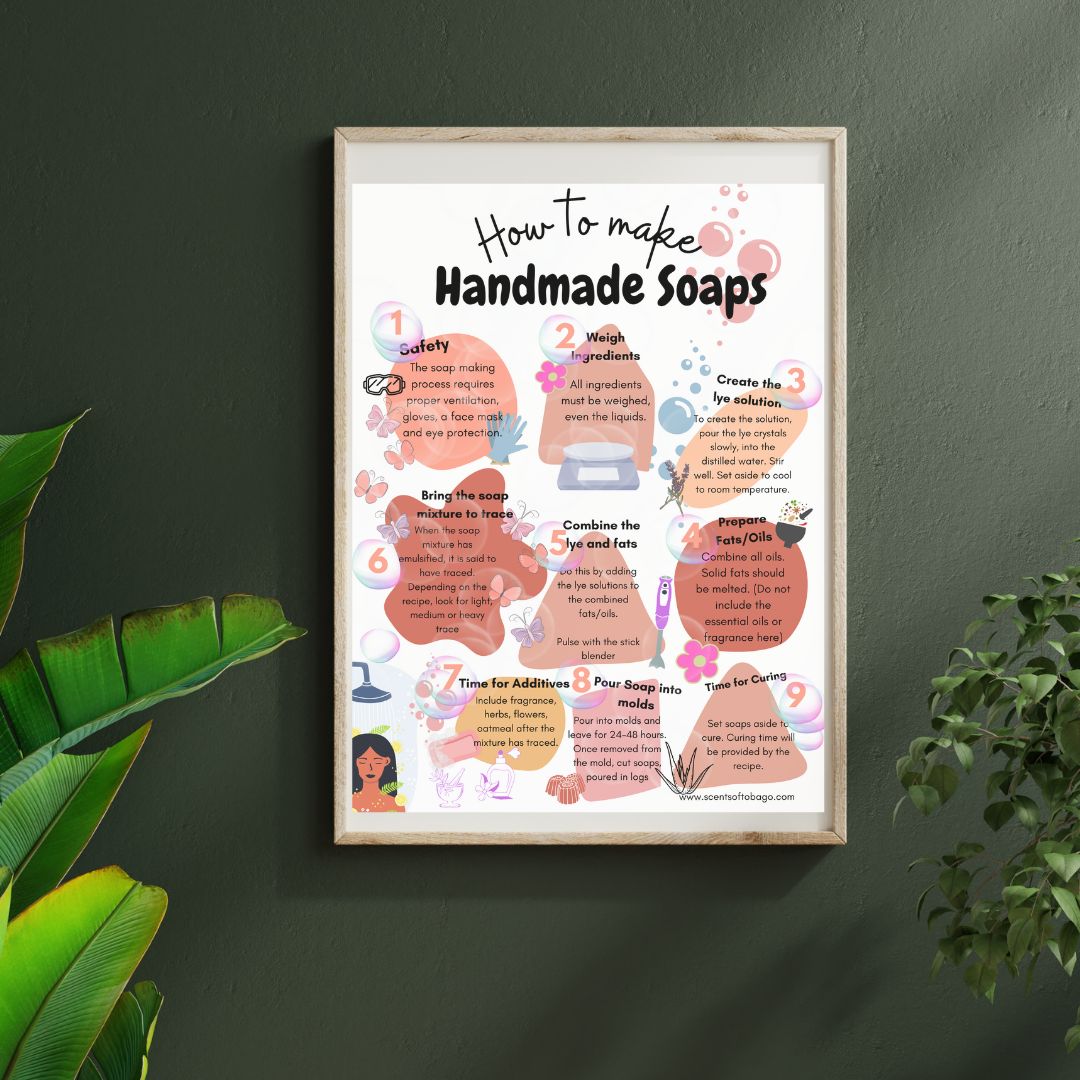 Soap Making Infographic Poster Printable