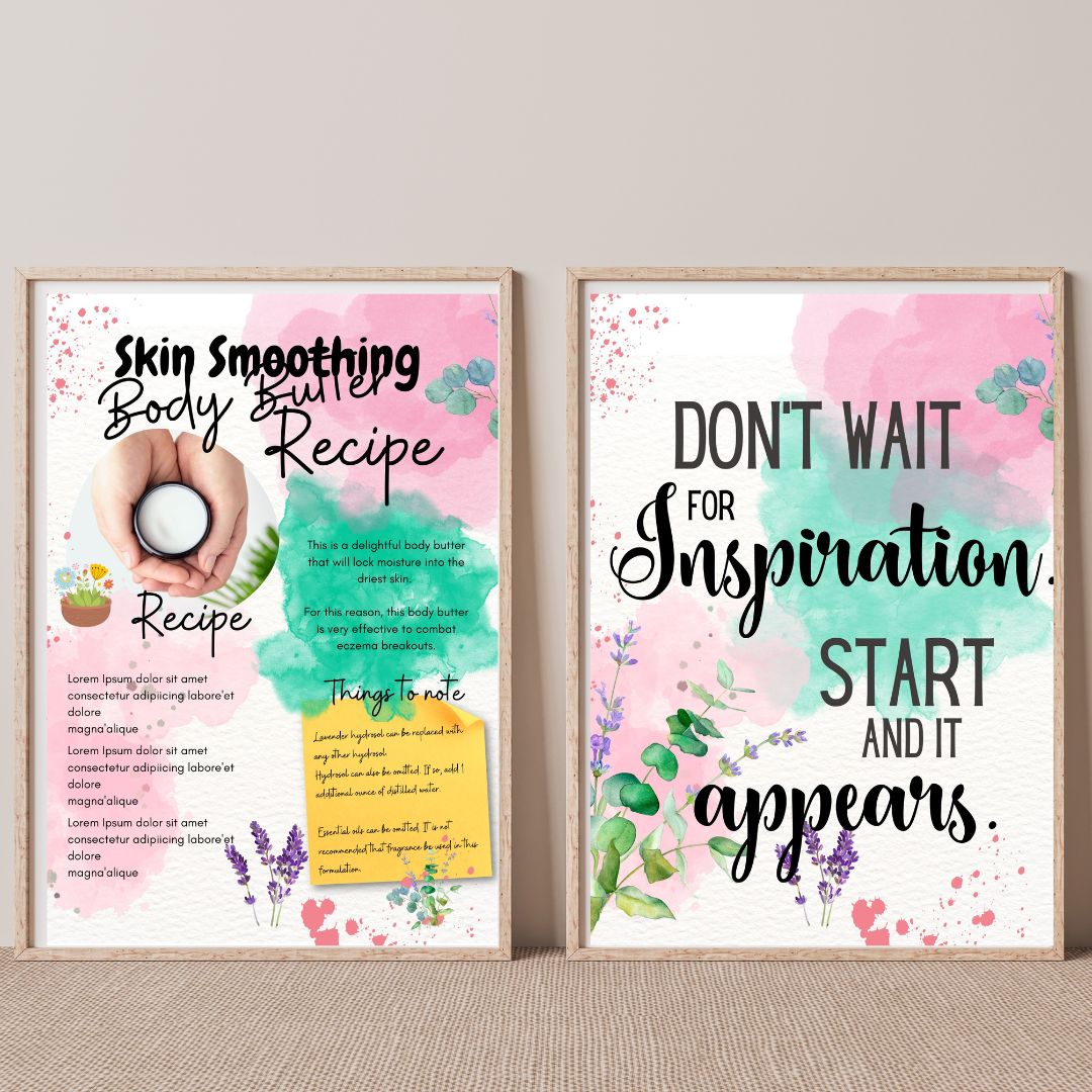 Poster Printable, Skin Smoothing Body Butter Recipe