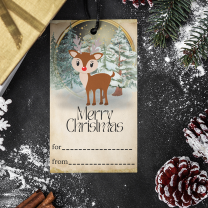 Christmas Tag Download: Set of 6 Vintage Style