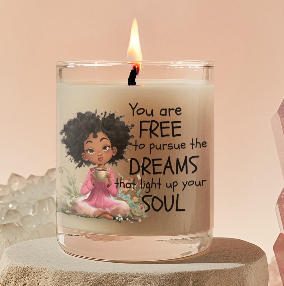 Little Reminders Candle: You are free to pursue the dreams..