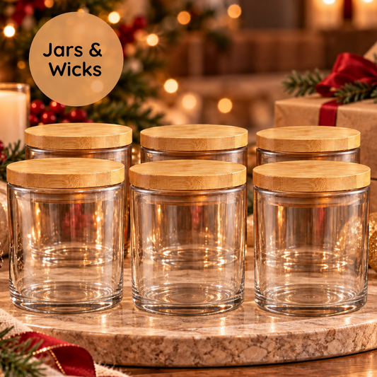 Candle Making Combo- 10 ounce Jars with wicks