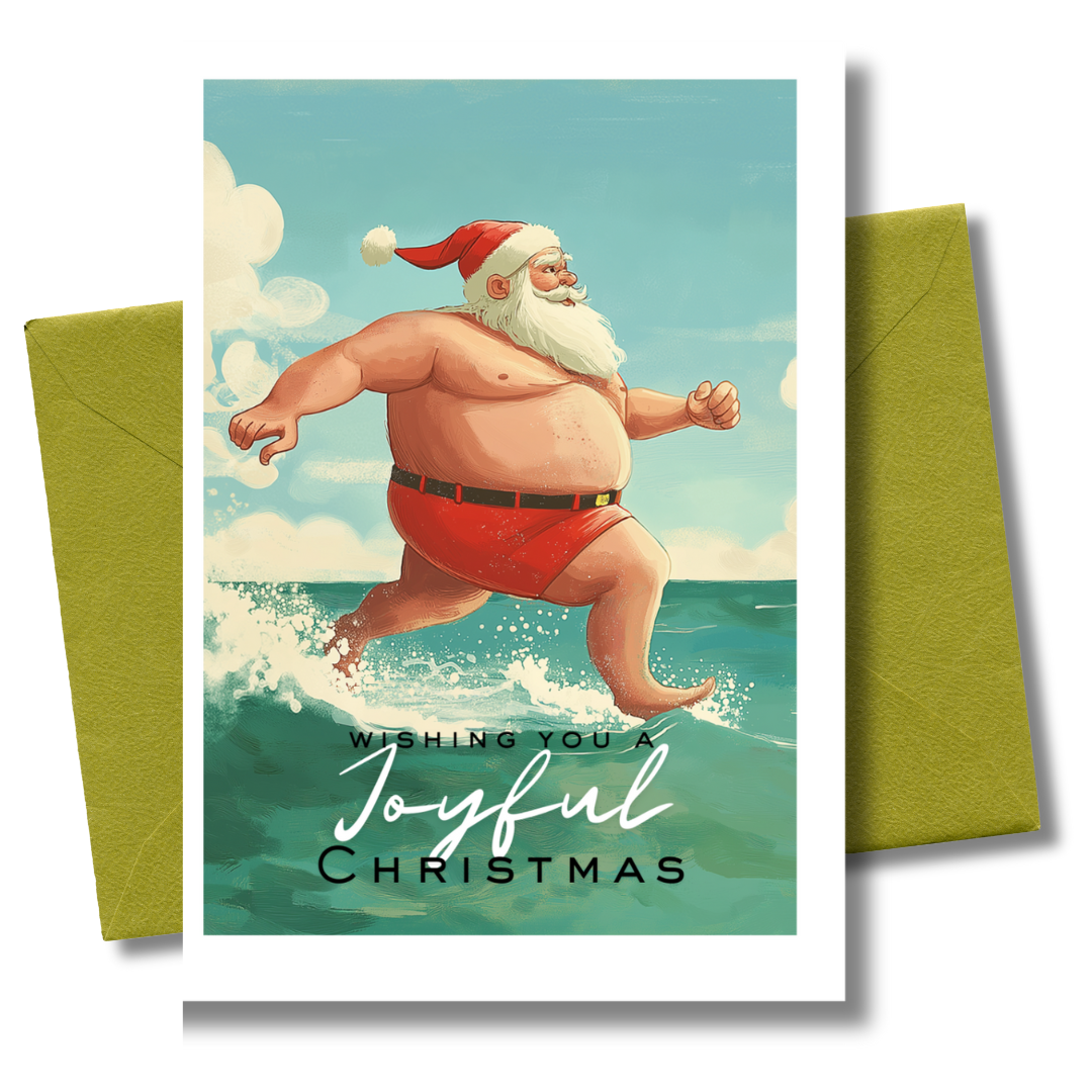 Joyful Christmas Santa Card Download