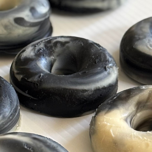 Goat's Milk and Activated Charcoal Donut Soap