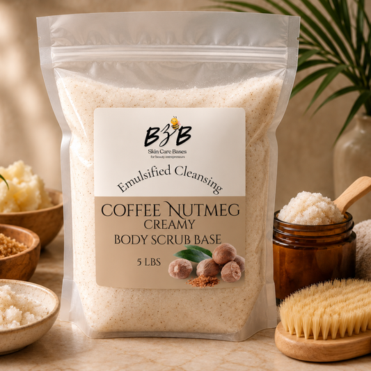 Creamy Coffee and Nutmeg Body Scrub Base