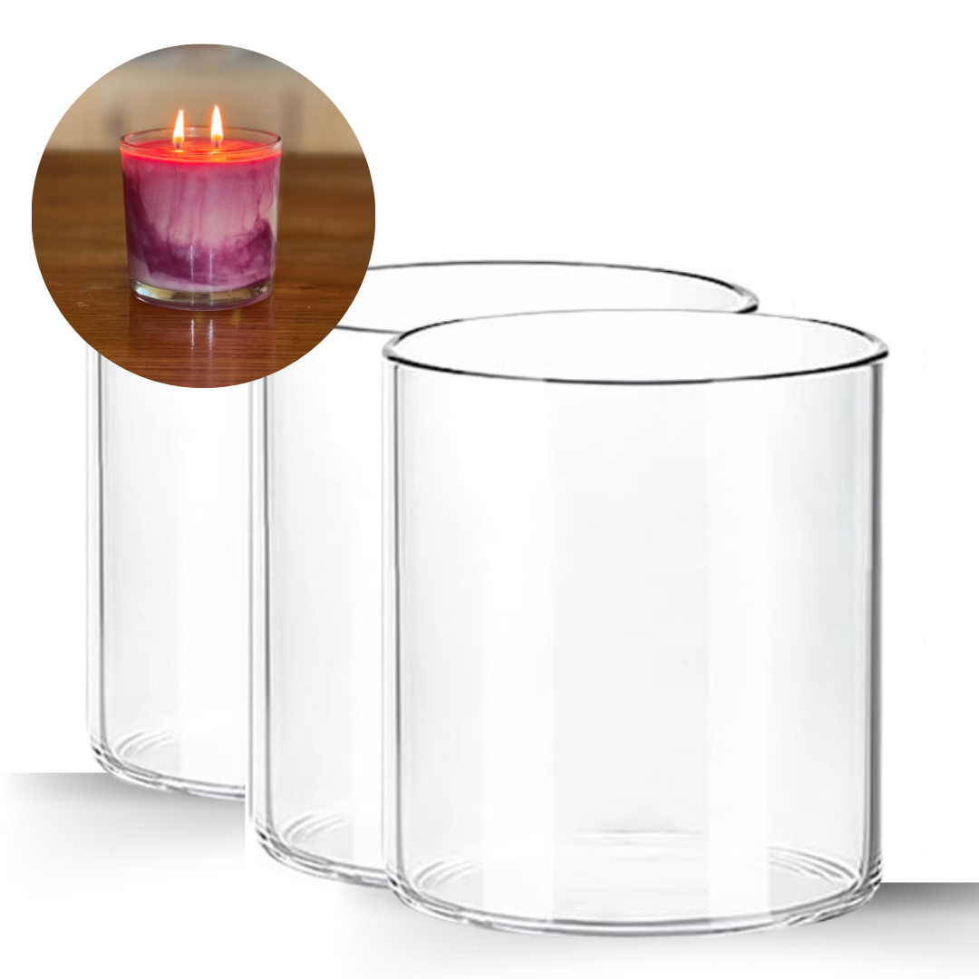 Large Candle Jars Set of Three
