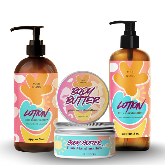 Pink Marshmallow Abstract label Templates- Exclusive