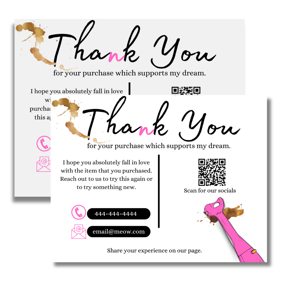 Thank you card for Soap Makers. Editable template
