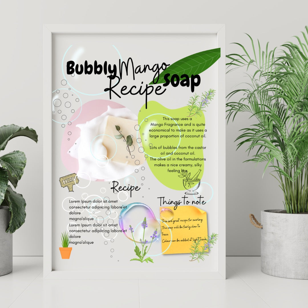 Poster Printable Bundle: Bubbly Mango Soap