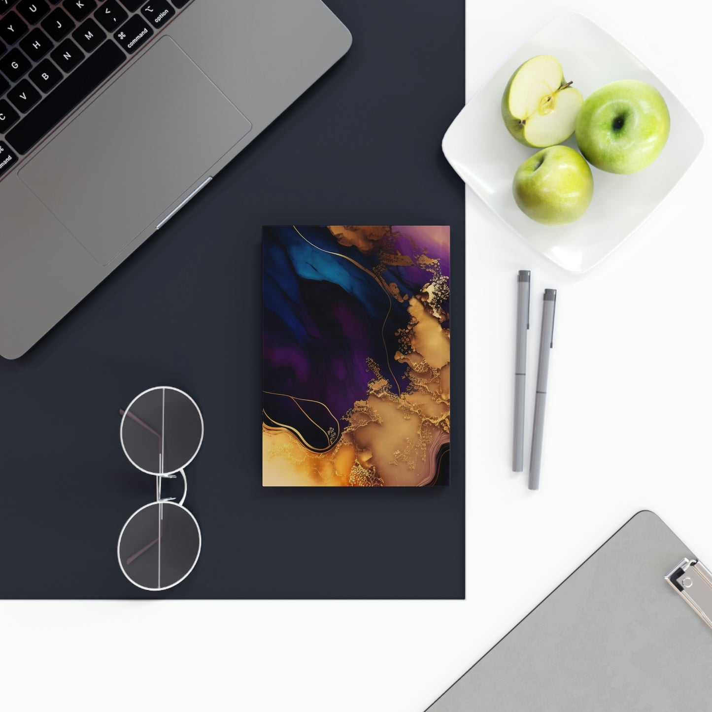 Monogrammed, customisable recipe journal. Dark colours