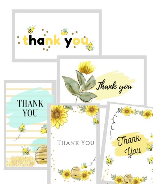 Thank You Printables Bundle (tags, cards, wall art, stationery)