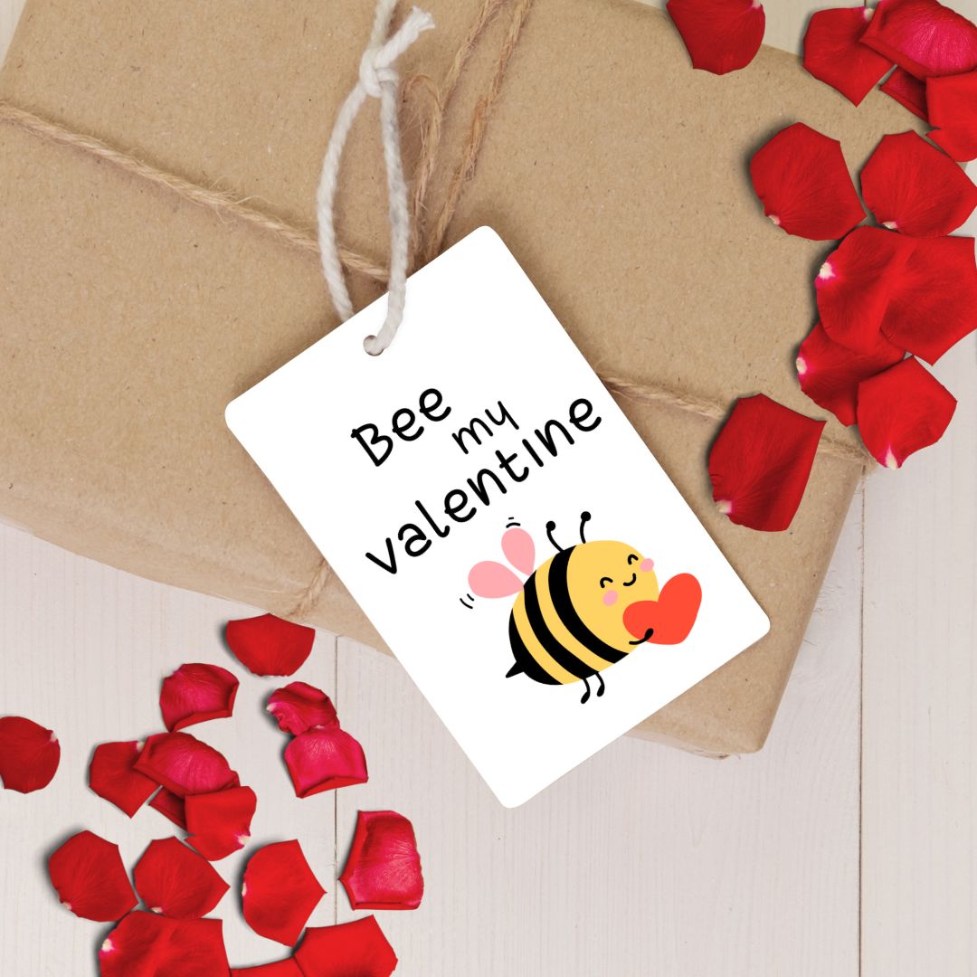 Valentine Tag Download: Bee my valentine
