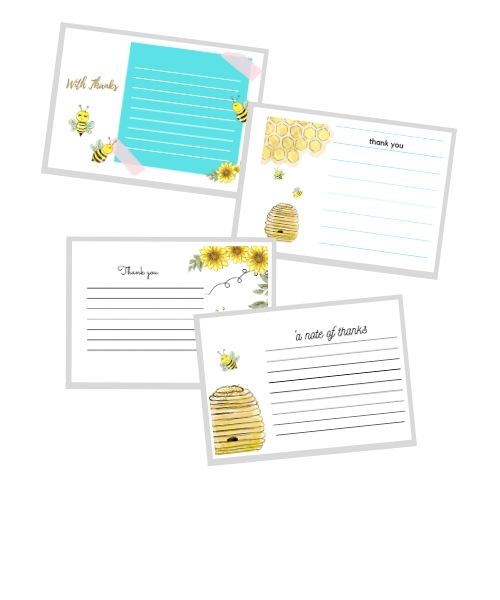 Thank You Printables Bundle (tags, cards, wall art, stationery)